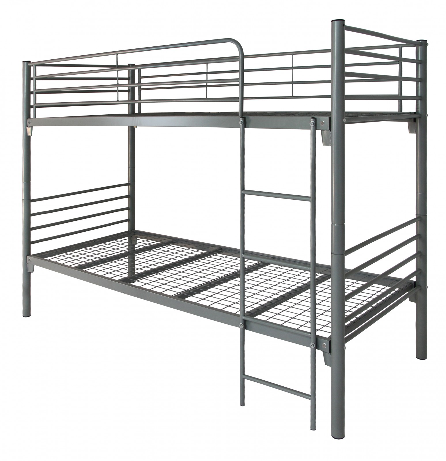 Willood Etagenbett Kinderbett Weiß 90×200cm - Metall Hochbett Mit Leiter Sicherheitsgeländer