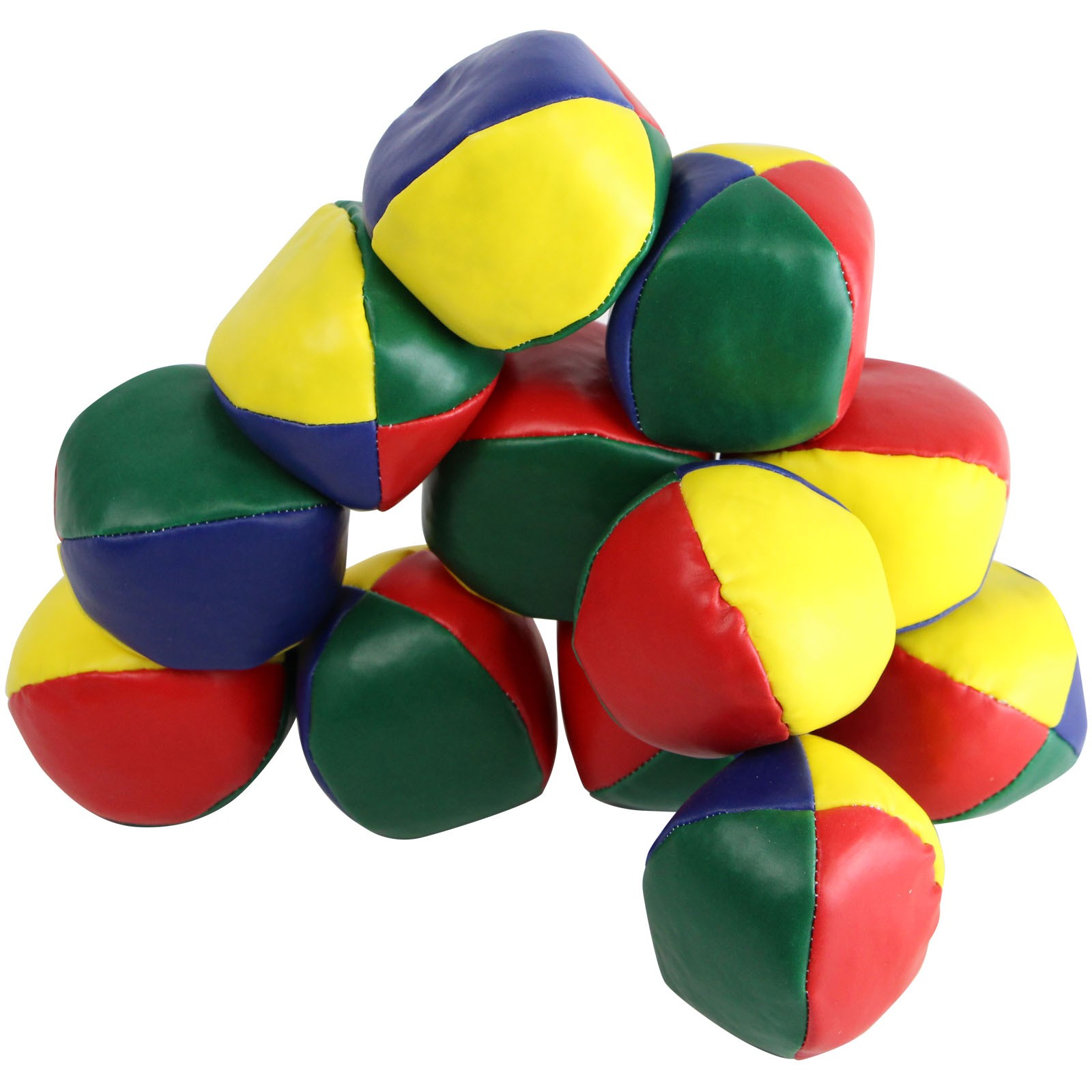 Juggling balls set of 12 out of pleather coloured Juggle Ball Circus